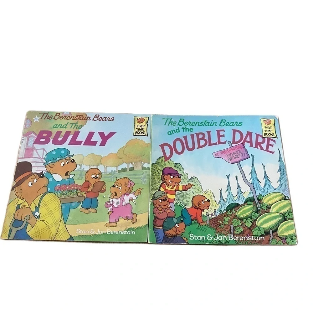 Vintage The Berenstain Bears Paperback Book Bundle Lot The Bully Double Dare